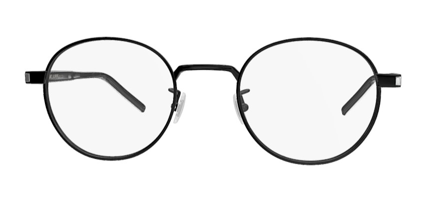 Saint Laurent SL 848/J 001 Eyeglasses Men's Black/Crystal Full Rim 49-22-140 - Image 3